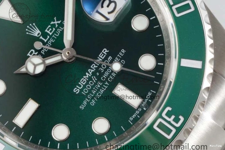 MiroTime 0401 Submariner 116610 LV Green Ceramic APSF 1:1 Best Edition on SS Bracelet VR Stretchable 2376